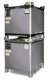 stacked stainless steel IBCs
